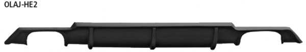 Bastuck Heckschürzenansatz mit Ausschnitt für 2 x Doppel-Endrohr LH + RH Schwarz matt, lackierfähig für Opel Astra J Benziner (außer Caravan)
