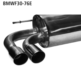 Bastuck Endschalldämpfer mit Doppel-Endrohr 20° schräg 2x Ø 76 mm für BMW 3er F30/F31 2.0l Turbo Facelift ab Bj. 2015-