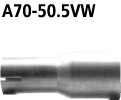 Bastuck Adapter Komplettanlage bzw. Endschalldämpfer auf Serie auf Ø 50.5 mm für VW Golf 7 1.2 TSI 63 KW/ 77 KW (Fahrzeuge mit Verbundlenkerachse)