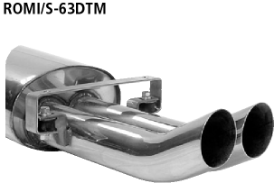 Bastuck Endschalldämpfer mit Doppel-Endrohr DTM mittig 2 x Ø 63 mm Rover Typ: Mini mit Kat Endrohr mittig