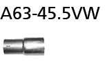 Bastuck Adapter Komplettanlage auf Kat oder Endschalldämpfer auf Serienanlage auf Ø 45.5 mm für Seat Ibiza 6F (KJ) Typ FR ab Baujahr 2017-
