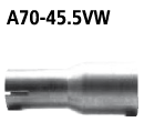 Bastuck Adapter Ersatzrohr für Mittelschalldämpfer auf Serienanlage auf Ø 45.5 mm zur Montage der Endschalldämpfer alleine für Opel Astra J Benziner