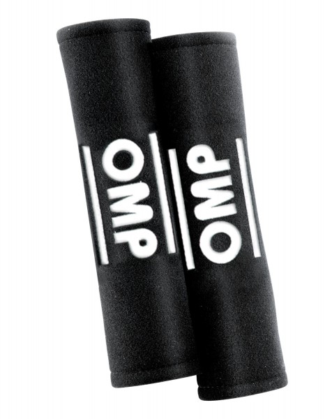 OMP Gurtpolster 2 Zoll (50 mm) - schwarz (Logo weiss)