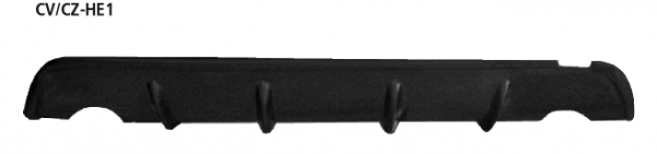 Bastuck Heckschürzen-Ansatz, lackierfähig, mit Auschnitt für 2 x Einzel-Endrohr LH+RH, Schwarz matt, lackierfähig Chevrolet Cruze Diesel