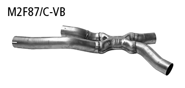Bastuck Verbindungsrohr zur Montage Endschalldämpfer M2F87/C-K/Q auf Serie für BMW F87 M2 Competition ab Bj. 2018-