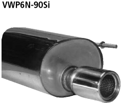 Bastuck Endschalldämpfer mit Einfach-Endrohr 1 x Ø 90 mm Volkswagen Typ: Polo 6N