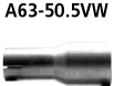 Bastuck Adapter Endschalldämpfer auf Serienanlage auf Ø 50.5 mm Opel Typ: Zafira II