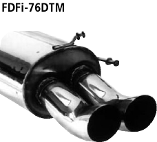 Bastuck Endschalldämpfer DTM mit Doppel-Endrohr 2 x Ø 76 mm Ford Typ: Fiesta Typ JAS, JBS Diesel