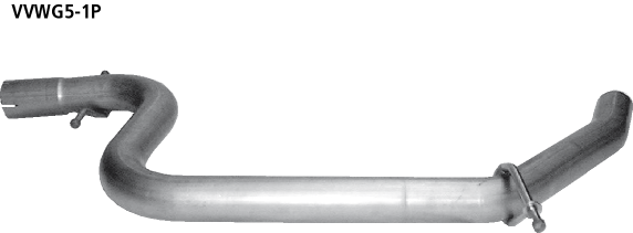 Bastuck Ersatzrohr für Vorschalldämpfer (ohne Zulassung nach StVZO) Golf 6 Diesel