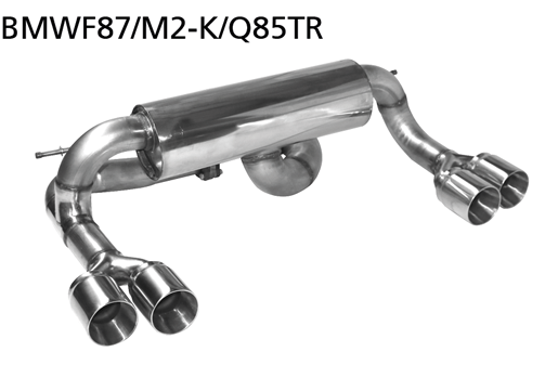 Bastuck Endschalldämpfer mit Doppel-Endrohr RACE 2 x Ø 85 mm LH + RH mit Abgasklappe für BMW M2 F87 ab Bj. 2015-