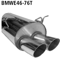 Bastuck Endschalldämpfer mit Doppel-Endrohr 2 x Ø 76 mm BMW Typ: 318d / 320d