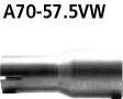 Bastuck 70 mm Adapter Endschalldämpfer auf Serienanlage auf Ø 57.5 mm