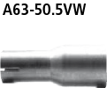 Bastuck Adapter Endschalldämpfer auf Serienanlage auf Ø 50.5 mm Audi Typ: A4 B6/B7 6 Zyl. Diesel 2WD Limousine, Avant (8E) / Cabrio (8H) ESD LH + RH