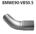 Bastuck Verbindungsrohr Endschalldämpfer auf Serie auf Ø 50,5 mm für BMW 318i / 320i / 320si bis Bj. 02/2007 Coupé(E92), Cabrio (E93)
