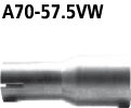 Bastuck Adapter Verbindungsrohr auf Serienanlage auf Ø 57.5 mm für Honda Civic FK 2 Typ R ab 2015-