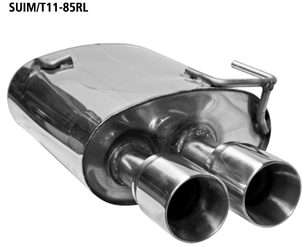 Bastuck Endschalldämpfer mit Doppel-Endrohr 2 x Ø 85 mm (im RACE-Look) LH links für Subaru Impreza WRX STI Stufenheck (ab Bj. 2011) inkl. Modell 2014