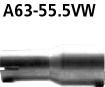 Bastuck Adapter Komplettanlage auf Kat Ø 55.5 mm Audi Typ: A3 8P 3 Türer 4 Zyl. nicht Quattro