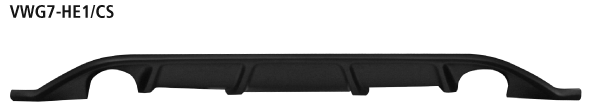 Bastuck Heckschürzen-Einsatz, mit Auschnitt für 2 x Einfach-Endrohr, Carbon Style für Golf 7 1.4l TSI 103 KW CPTA/Otto