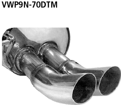 Bastuck Endschalldämpfer mit Doppel-Endrohr DTM 2 x Ø 70 mm Skoda Typ: Fabia II Typ 5J