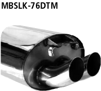Bastuck Endschalldämpfer DTM mit Doppel-Endrohr 2 x Ø 76 mm Mercedes Typ: SLK R170 Bj. 1996-2004