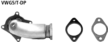 Bastuck Turboabgangsrohr inkl. Flansch und Dichtung (ohne Zulassung nach StVZO) für Skoda Octavia II 1Z Turbo inkl. RS