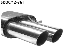 Bastuck Endschalldämpfer mit Doppel-Endrohr 2 x Ø 76 mm, 20 Grad schräg geschnitten Volkswagen Typ: Jetta 1KM außer Turbo