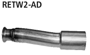 Bastuck Verbindungsrohr Komplettanlage auf Serienanlage Renault Twingo 2 ohne RS