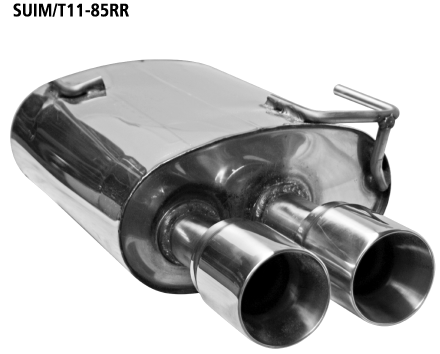Bastuck Endschalldämpfer mit Doppel-Endrohr 2 x Ø 85 mm (im RACE-Look) RH rechts für Subaru Impreza WRX STI Stufenheck (ab Bj. 2011) inkl. Modell 2014