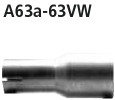 Bastuck 63mm Adapter Endschalldämpfer auf Serienanlage auf Ø 63.5 mm
