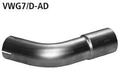 Bastuck Verbindungsrohr Endschalldämpfer auf Serie für Golf 7 Diesel mit Soundgenerator incl. GTD