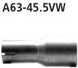 Bastuck 63mm Adapter Endschalldämpfer auf Serienanlage auf Ø 45.5 mm