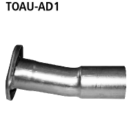 Bastuck Adapter für Komplettanlage mit Flansch Toyota Auris 130 KW Diesel ESD RH