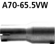 Bastuck 70 mm Adapter Endschalldämpfer auf Serienanlage auf Ø 65.5 mm