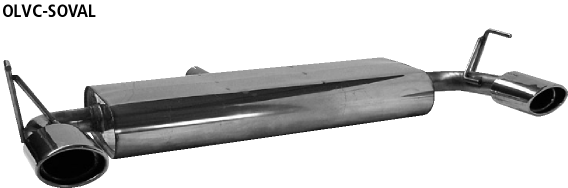 Bastuck Endschalldämpfer mit Einfach-Endrohr Oval 120 x 80 mm Opel Typ: Signum Benziner + Diesel ohne Rußpartikelfilter
