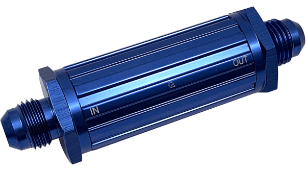 Aluminium Kraftstoff Filter blau - D08