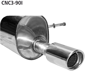 Bastuck Endschalldämpfer mit Einfach-Endrohr 1 x Ø 90 mm für Citroen C3 / DS3 Benziner VTI