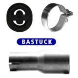 Bastuck Adapter Komplettanlage auf Kat auf Ø 50.5 mm Audi Typ: A4 B6/B7 4 Zyl. 2WD incl. Turbo Limousine, Avant (8E) / Cabrio (8H) ESD LH + RH