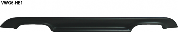 Bastuck Heckschürzen-Ansatz, mit Auschnitt für 2 x Doppel-Endrohr, Schwarz matt, lackierfähig Golf 6 (außer 2,0l Turbo)
