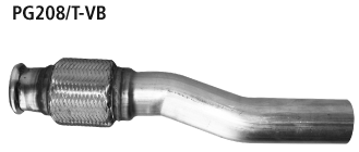 Bastuck Flexibles Verbindungsrohr für Peugeot 208 1.6l Turbo THP incl. GTI