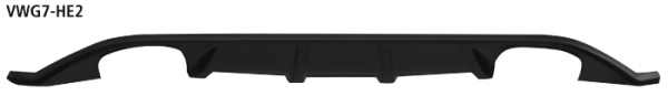 Bastuck Heckschürzeneinsatz, mit Auschnitt für 2 x Doppel-Endrohr Schwarz matt, lackierfähig für Golf 7 Diesel mit Soundgenerator incl. GTD