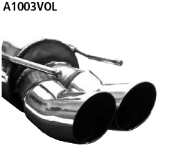 Bastuck Endschalldämpfer DTM mit Doppel-Endrohr 2 x Ø 76 mm Opel Typ: Vectra A
