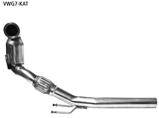 Bastuck Sportkatalysator mit ECE-Zulassung (nur passend für 2.0l Turbo Fahrzeuge) für VW Golf 7 GTi