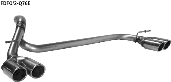 Bastuck Doppel-Endrohr mit Lippe, 20 Grad schräg geschnitten 2 x Ø 76 mm LH + RH Ford Typ: C-Max Diesel mit Rußpartikelfilter