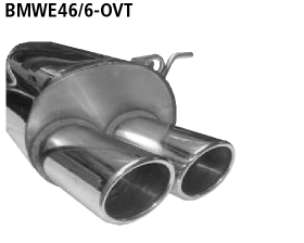 Bastuck Endschalldämpfer mit Doppel-Endrohr oval 2 x 89 x 77 mm BMW Typ: 330d (150 KW)