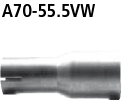 Bastuck Adapter Komplettanlage bzw. Endschalldämpfer auf Serie auf Ø 55.5 mm für Audi A3 8V 2.0 TSI 140KW (CZPB/Otto)