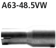 Bastuck 63mm Adapter Endschalldämpfer auf Serienanlage auf Ø 48.5 mm