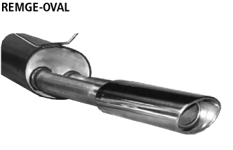 Bastuck Endschalldämpfer mit Einfach-Endrohr oval 153 x 95 mm Renault Typ: Megane 1 Grandtour (Kombi)