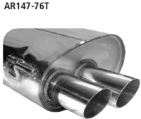 Bastuck Endschalldämpfer mit Doppel-Endrohr 2 x Ø 76 mm Alfa Romeo Typ: 147 GTA