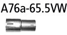 Bastuck Adapter Performance Katalysator / Katalysator-Ersatzrohr auf Serie Ø 65.5 mm für VW Passat B8 TSi 4-Motion ab 2015-