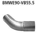 Bastuck Verbindungsrohr Endschalldämpfer auf Serie auf Ø 55,5 mm für BMW 318i / 320i / 320si bis Bj. 02/2007 Coupé(E92), Cabrio (E93)